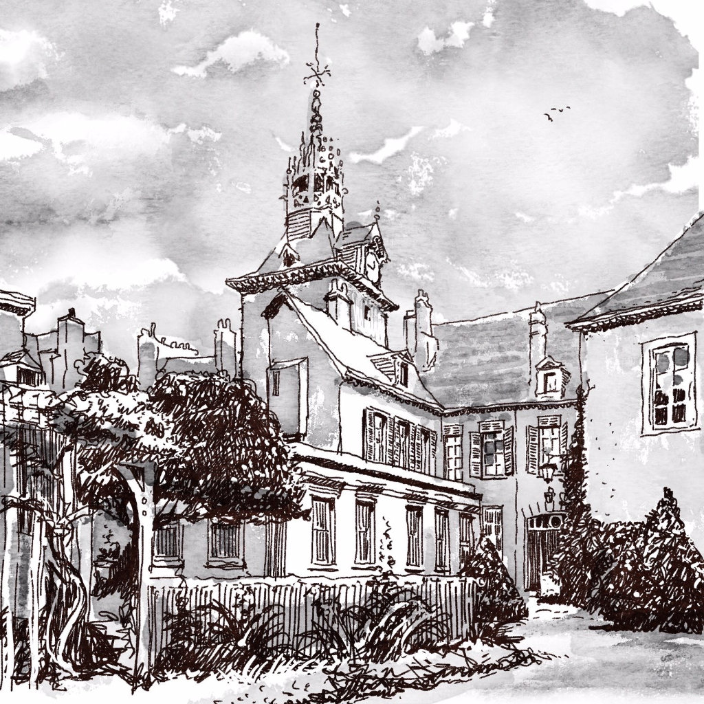 Beaune, Burgundy, Digital Sketch 2020-10